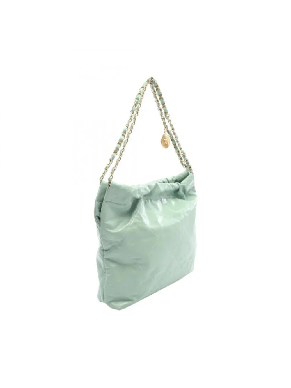 Chanel Shoulder Bag Quilted 22 Small Mint Green Lambskin 22 Chain
